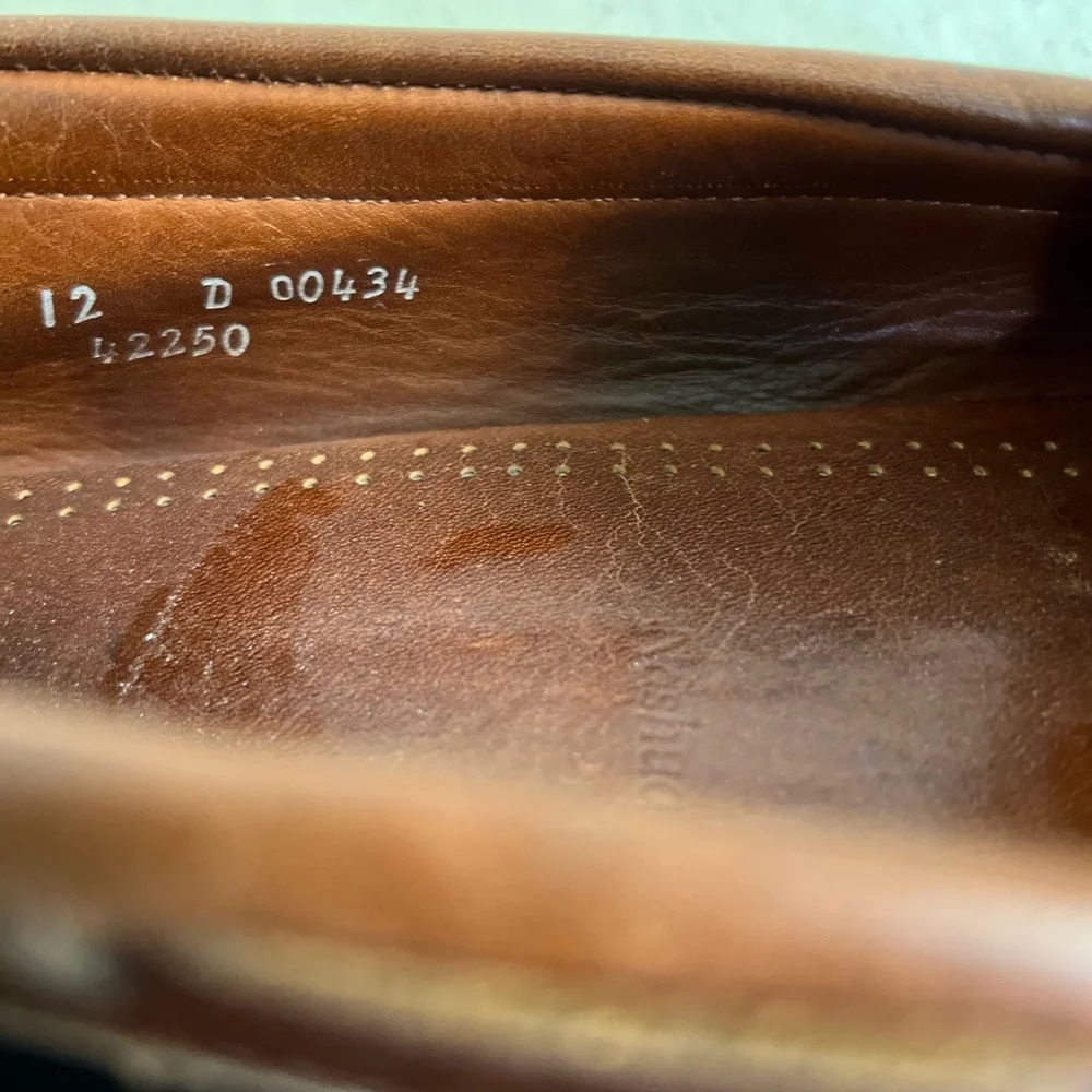 Allen Edmonds Nashua Loafers Shoes 12‎ D Black Brown Leather Tassel Made In USA